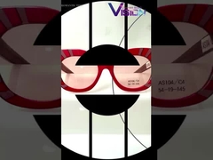 AS104 عين مربعة شكل عينات أسيتيت إطار نظارات شمسية للنساء 100% حماية فوق البنفسجية