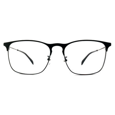 سعر جيد FM2591 Unisex Optical Metal Frame مربع النظارات المخصصة مع المسامير الربيعية الانترنت