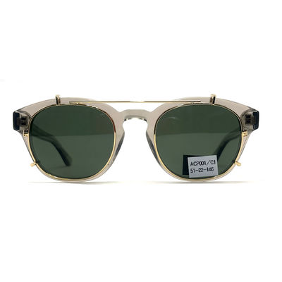 ACP001 نظارات شمسية ذات إطار اسيتيت أنيق 146 ملم معبد 100% حماية UV