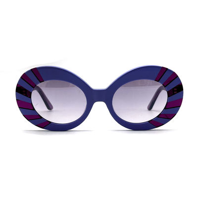 سعر جيد AS102 نظارات شمس إطار أسيتيت دائرية للنساء 100% حماية فوق البنفسجية الانترنت