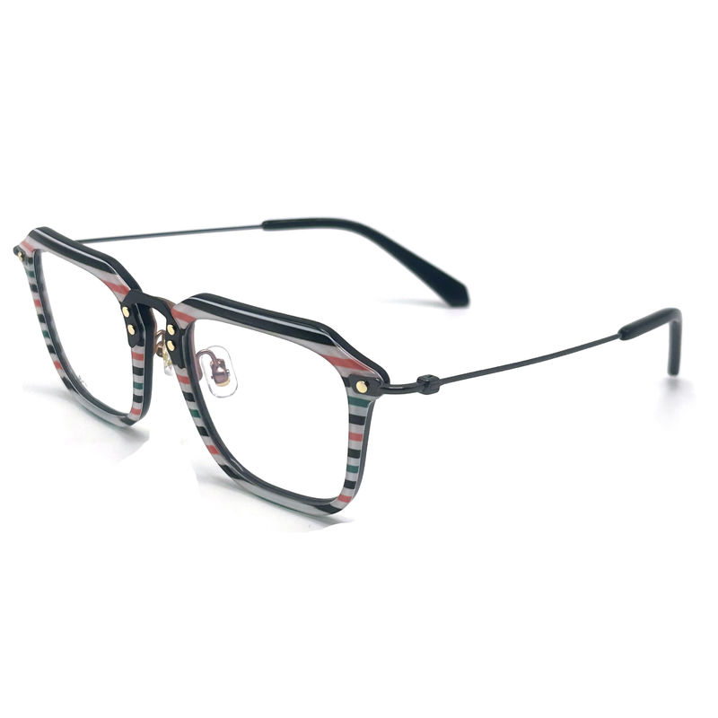 BD124 إطار مخصص لون أسيتيت إطارات معدنية مع 142mm طول المعبد