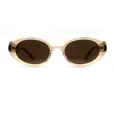 سعر جيد النظارات الشمسية ذات الإطار الأسيتاتي الشكل البيضاوي المألوف للعين والإطار الكلاسيكي نموذج AS075، مصنع النظارات الشمسية OEM / ODM الانترنت