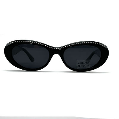 سعر جيد إطار صفيحة الأسيتيت نساء نظارات شمس فراشة كلاسيكية مع ستراس-AS119 ، مصنع ODM / OEM الانترنت